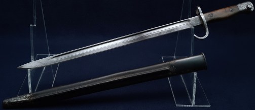 British 1907 Pattern Bayonet with Early Hooked Quillon, Dated 1909 by Sanderson 05